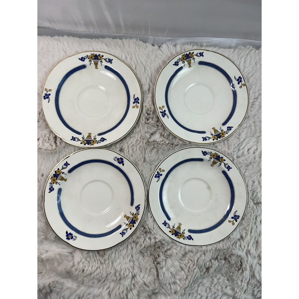 x4 VINTAGE W. H. GRINDLEY & CO LTD BREAD PLATE 5-3/4" IVORY ENGLAND‎ Lot of 4